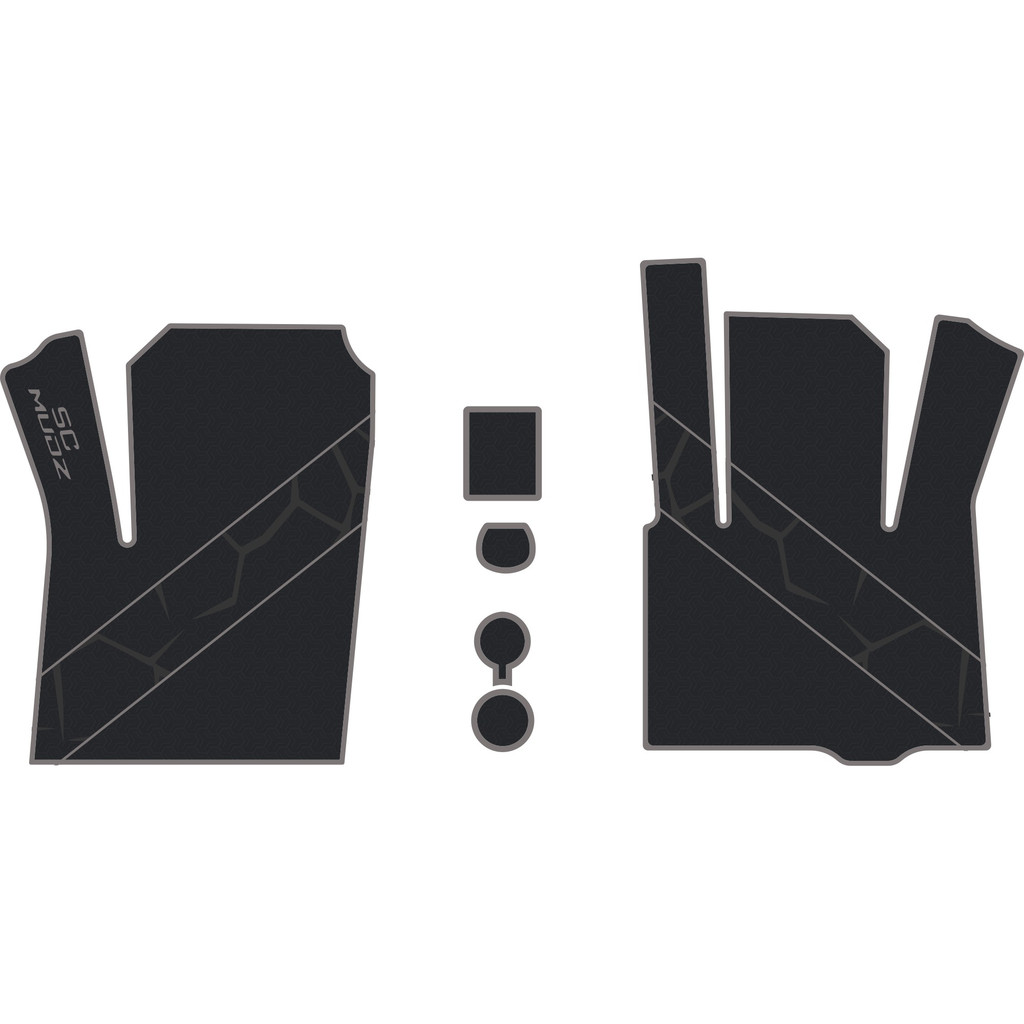 2022-2026 Polaris RZR Pro Series - 2 Seat Floor Mats - OEM - Black Over Storm Gray, 8mm HD Tetrapod