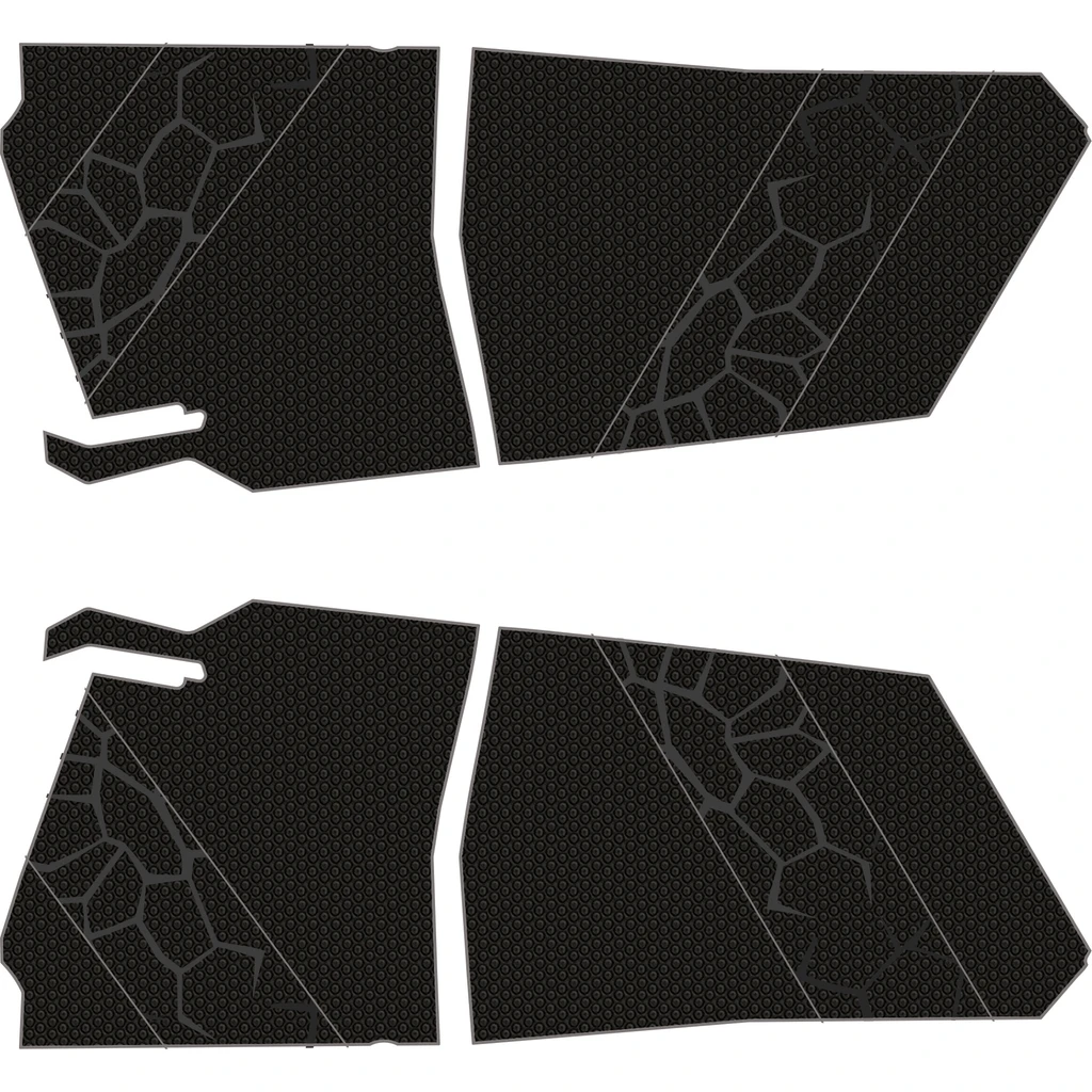 Polaris RZR Pro R - 4 Seat Door Liners - TMW - Black Over Storm Gray, 6mm Embossed