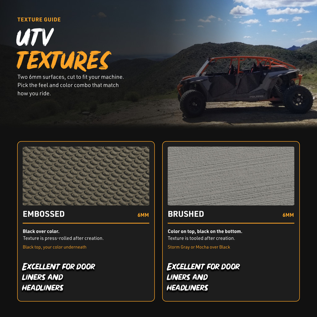 Polaris Pro R - 4 Seat Headliner - OEM - texture guide