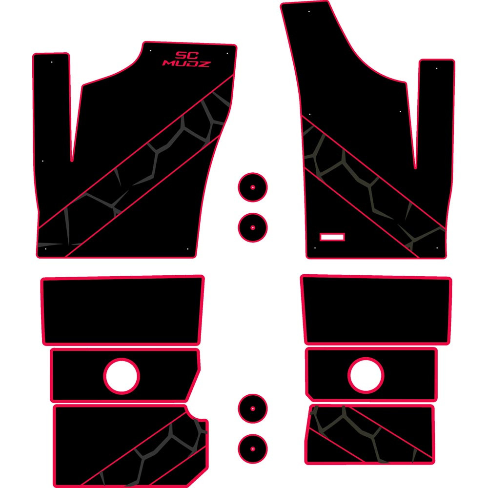 Polaris RZR 1000 - 4 Seat Floor Mats - OEM