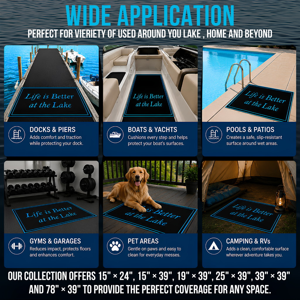 Life is Better at The Lake Dock Mat