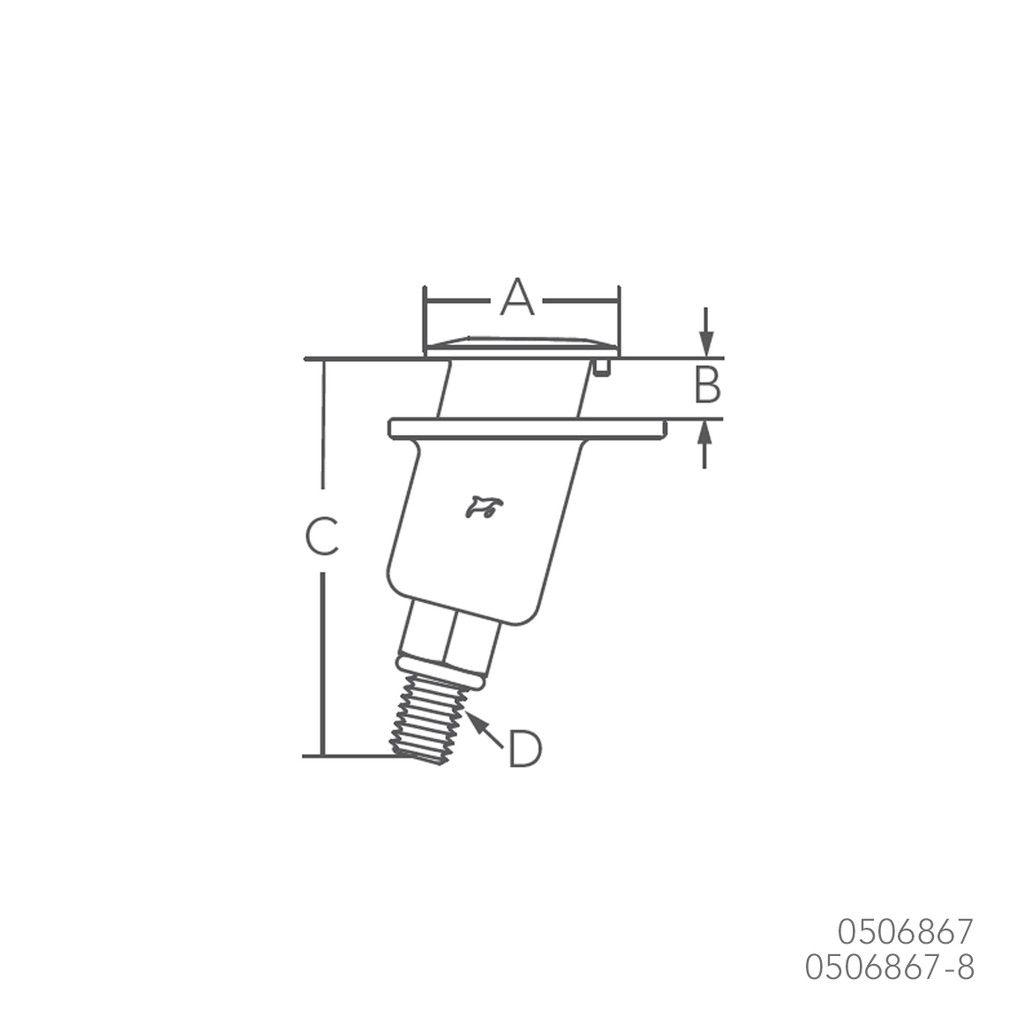 Sunshade Socket Stud Type - Small Face