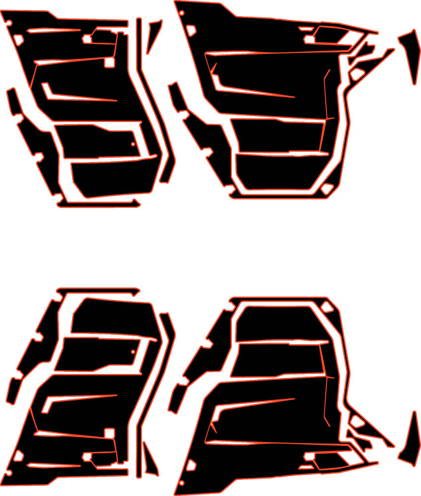 Can-Am Defender - 4 Seat Door Liners - OEM