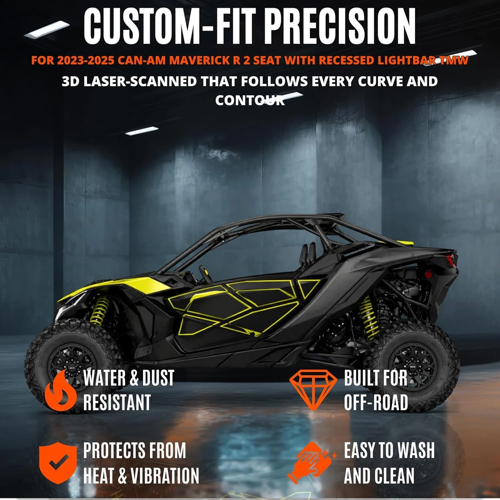 2023-2025 Can-Am Maverick R - 2 Seat Headliner with Recessed LightBar - TMW