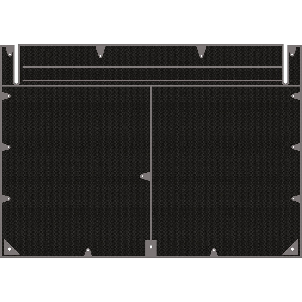 2023-2025 Can-Am Maverick R - 2 Seat Headliner with Recessed LightBar - TMW - Black Over Storm Gray, 6mm Embossed