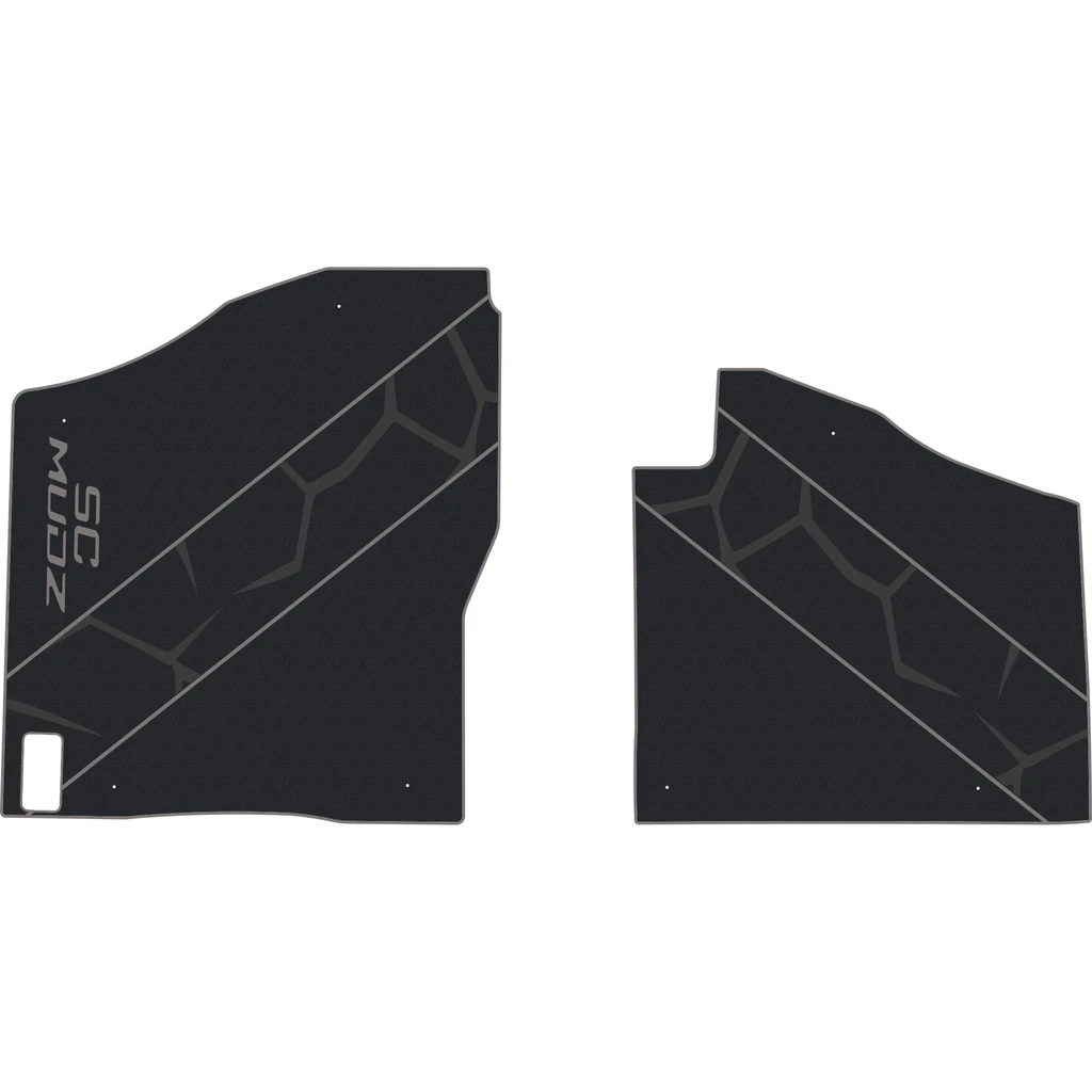 Polaris Xpedition - 2 Seat Floor Mats - OEM - Black Over Storm Gray, 8mm HD Tetrapod