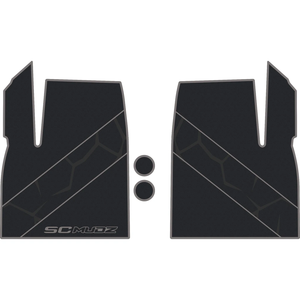 Speed UTV El Diablo - 2 Seat Floor Mats - OEM - Black Over Storm Gray, 8mm HD Tetrapod