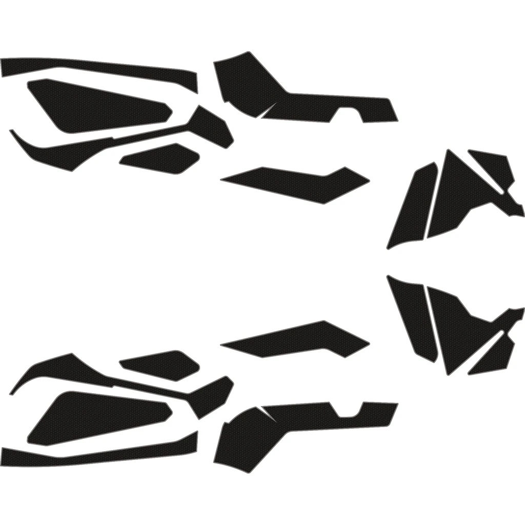 2023-2025 Can-Am Maverick R - 2 Seat Door Liners & Dash Kit - OEM - Black Over Storm Gray, 6mm Embossed
