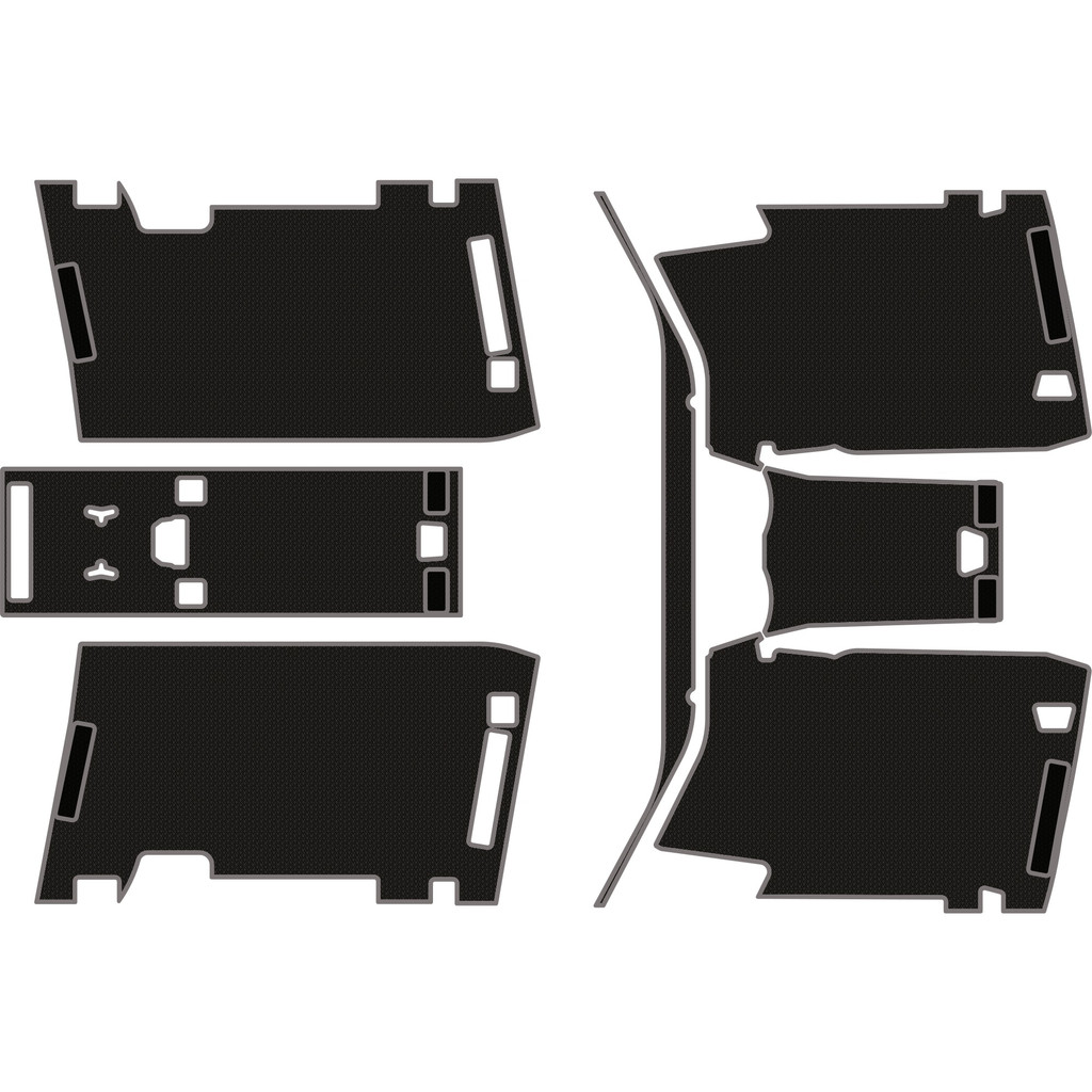 2024-2025 Can-Am Maverick R - 4 Seat Headliner - OEM - Black Over Storm Gray, 6mm Embossed