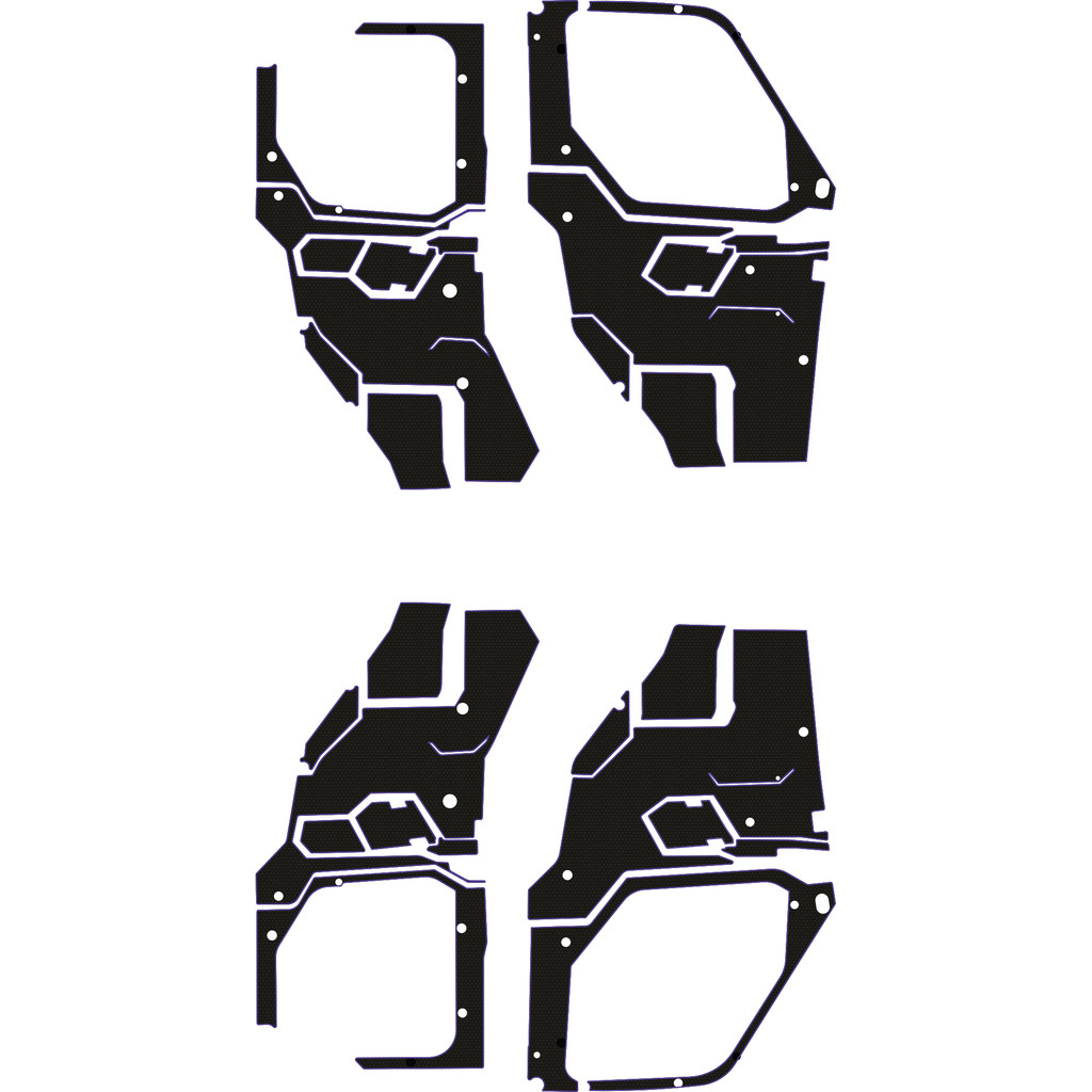 Polaris Ranger XP 1000 - 4 Seat Interior Door Liners - OEM
