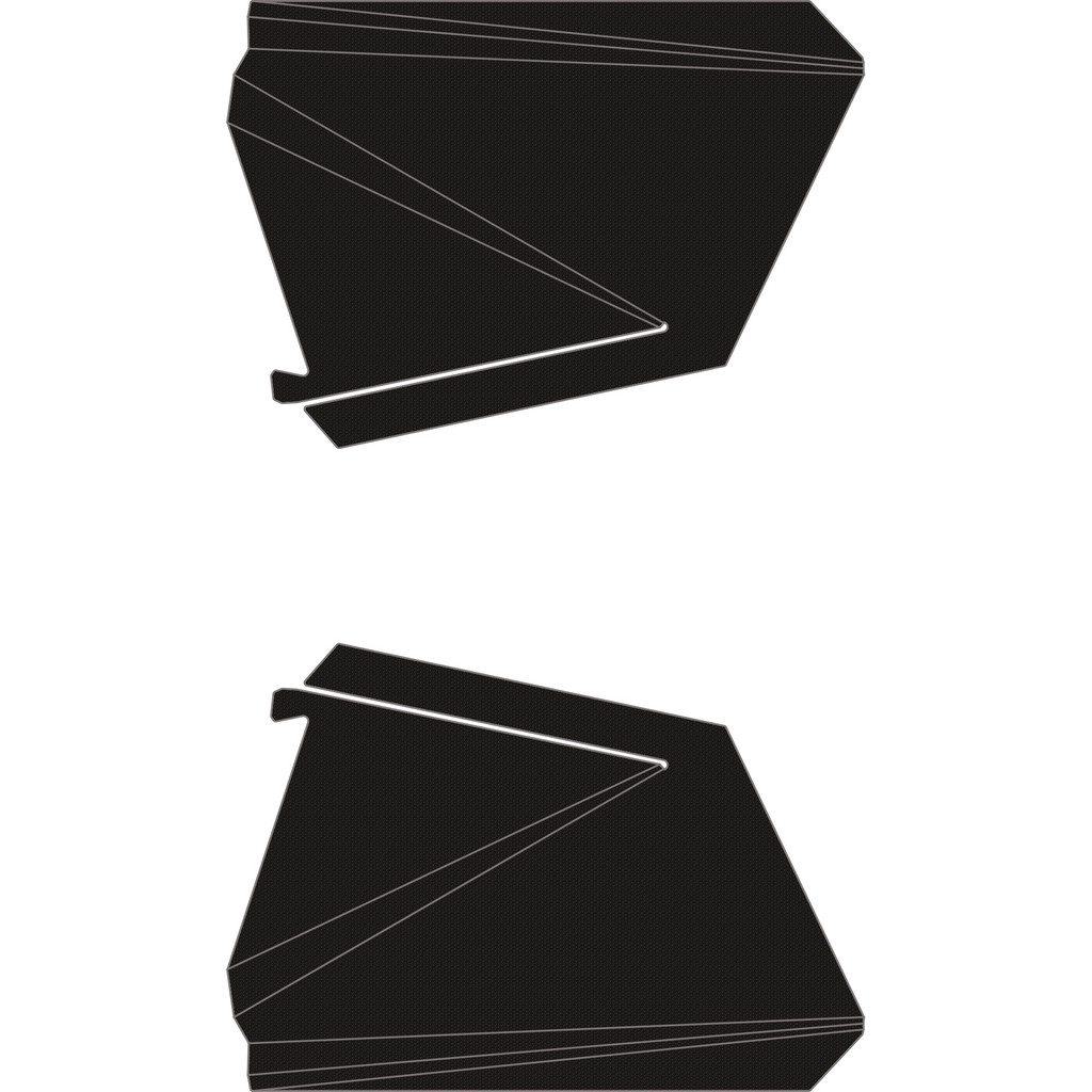 2023 Polaris RZR Pro R - 2 Seat Door Liners - SDR - Black Over Storm Gray, 6mm Embossed