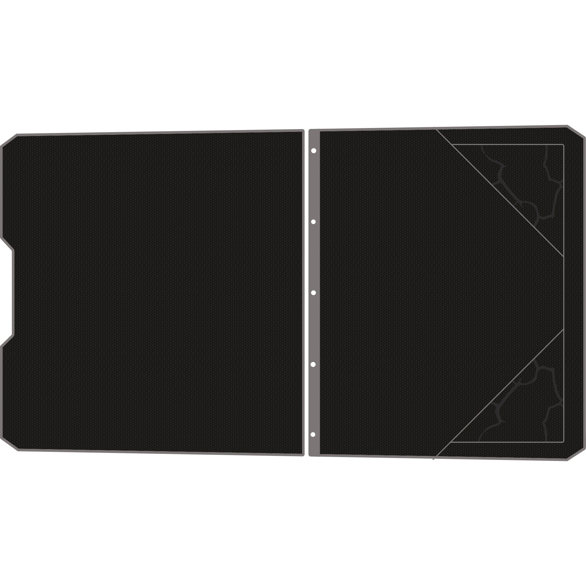 Polaris Pro R - 4 Seat Headliner - OEM - Black Over Storm Gray, 6mm Embossed