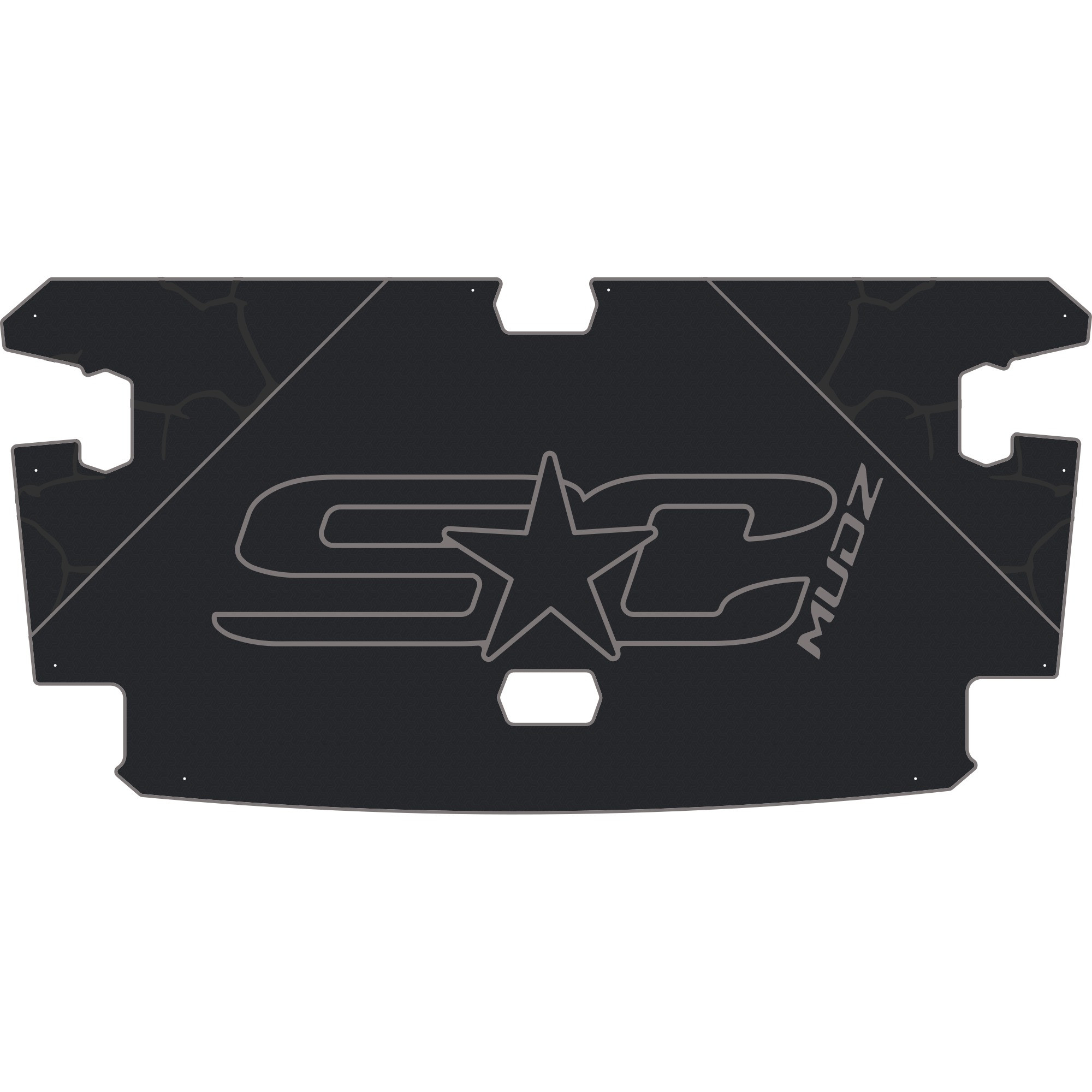Can-Am Maverick R - Bed Mat - OEM - Black Over Storm Gray, 8mm HD Tetrapod