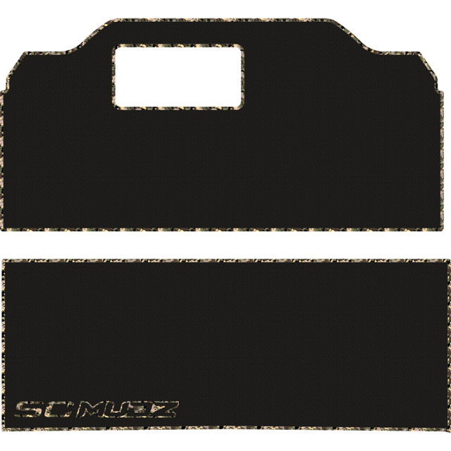 Icon i60X Golf Cart Floor Mat - Black Over Army Camo, 6mm Embossed