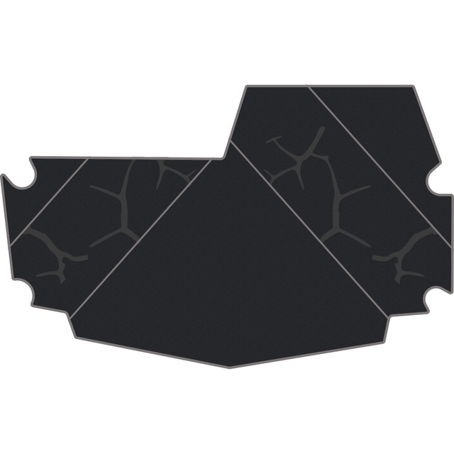 2011-2014 Polaris RZR 900 XP - 2 Seat Bed Mat - OEM - Black Over Storm Gray, 8mm HD Tetrapod