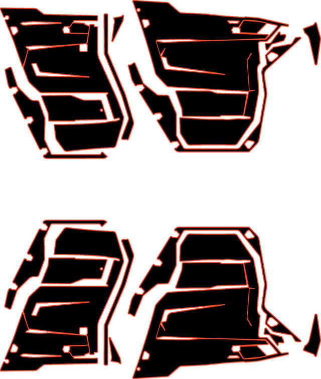 Can-Am Defender - 4 Seat Door Liners - OEM Can-Am Defender - 4 Seat Door Liners - OEM