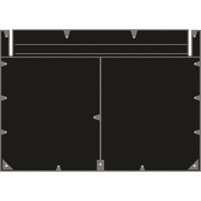 2023-2025 Can-Am Maverick R - 2 Seat Headliner with Recessed LightBar - TMW - Black Over Storm Gray, 6mm Embossed