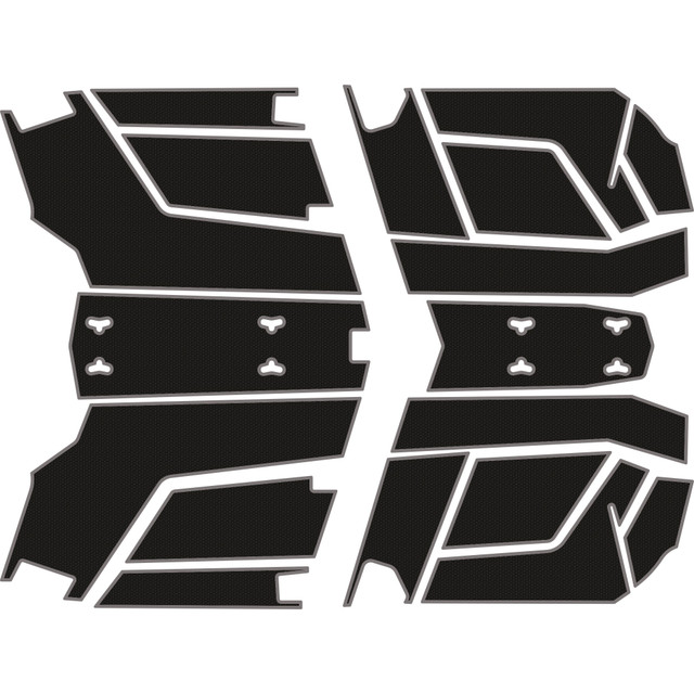 Can-Am Maverick X3 - 4 Seat Headliner - OEM - Black Over Storm Gray, 6mm Embossed