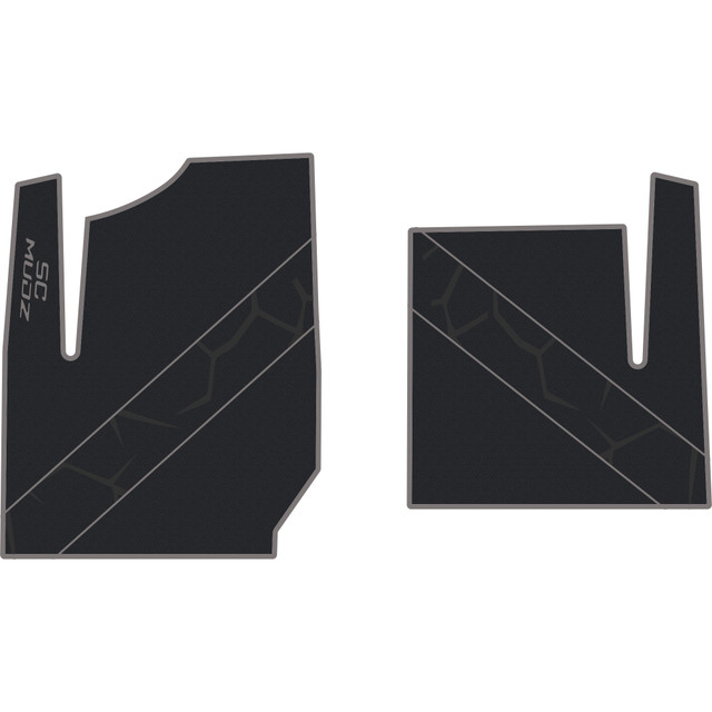 Polaris General - 2 Seat Floor Mats - OEM - Black Over Storm Gray, 8mm HD Tetrapod