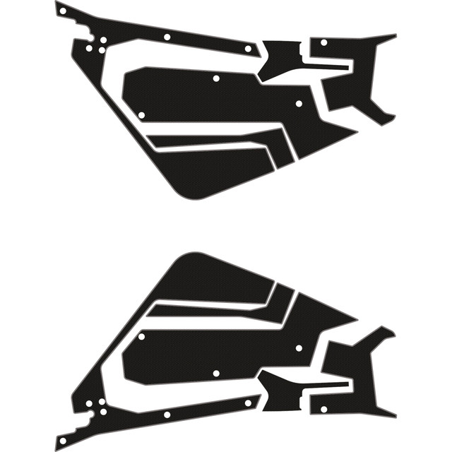 2018 Arctic Cat Wildcat XX - 2 Seat Door Liners - OEM - Black Over Storm Gray, 6mm Embossed