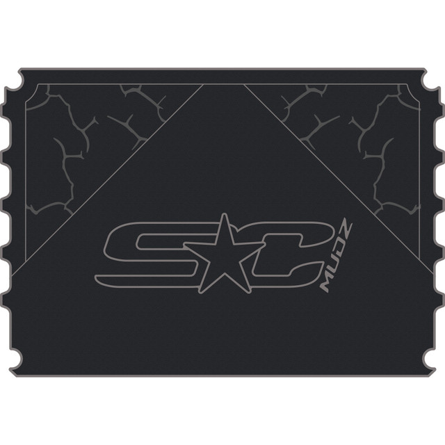 Polaris Ranger 1500 - 4 Seat Bed Mat - OEM - Black Over Storm Gray, 8mm HD Tetrapod