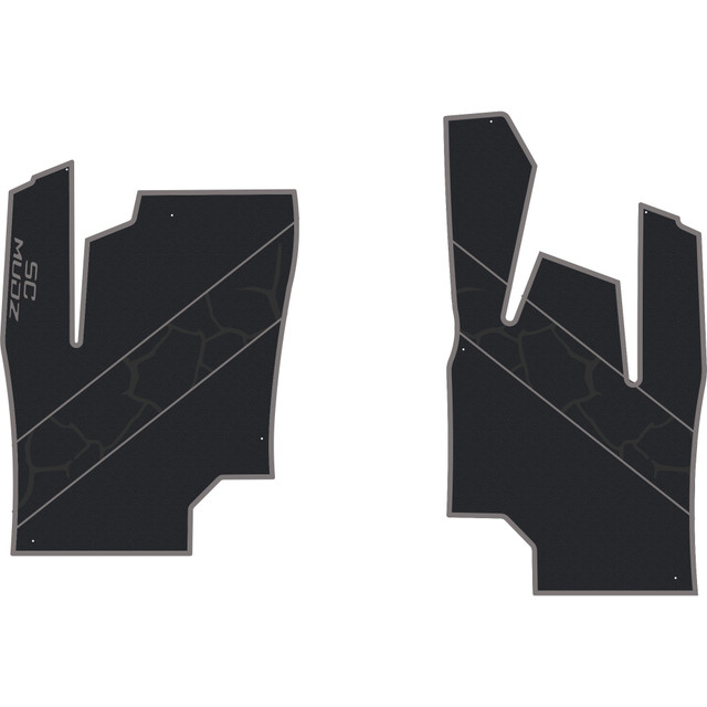 Can-Am Commander - 2 Seat Floor Mats - OEM - Black Over Storm Gray, 8mm HD Tetrapod