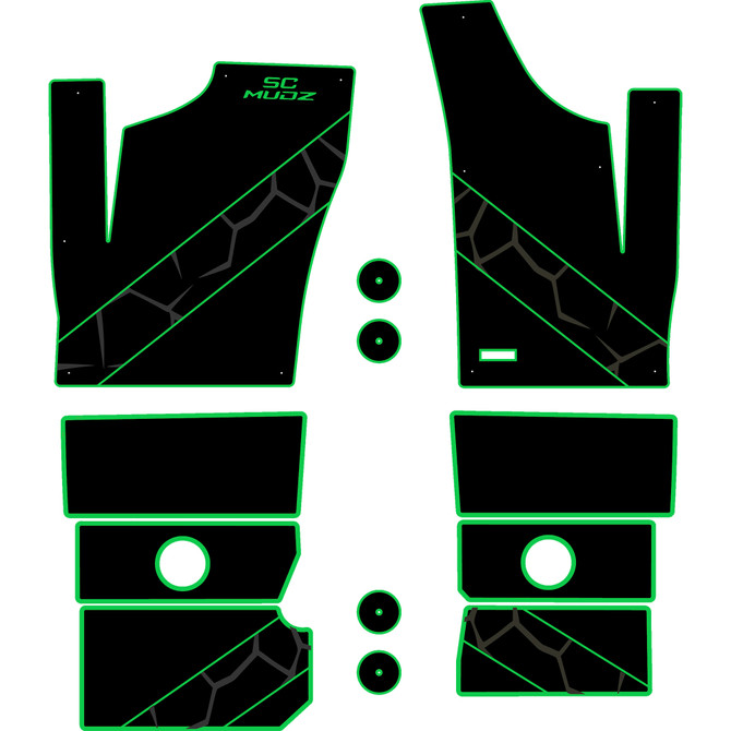 FOR SQUAD SEASON 03 アートマット ステラ Polaris RZR 1000 - 4 Seat Floor Mats - OEM