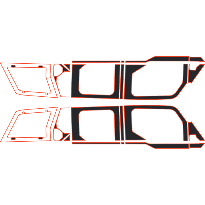 Polaris Xpedition - 4 Seat Exterior Window Armor Kit - OEM