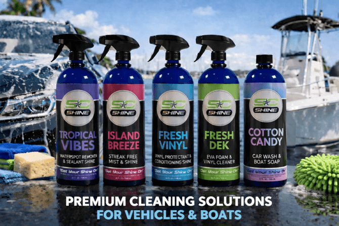 SC Shine boat cleaning products line