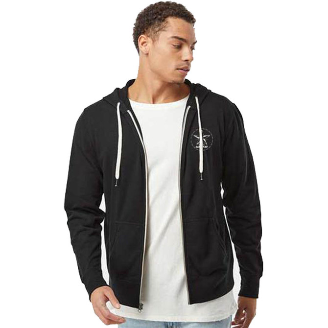 SC Wake Star Design Frech Terry Full-Zip Hooded Sweatshirt