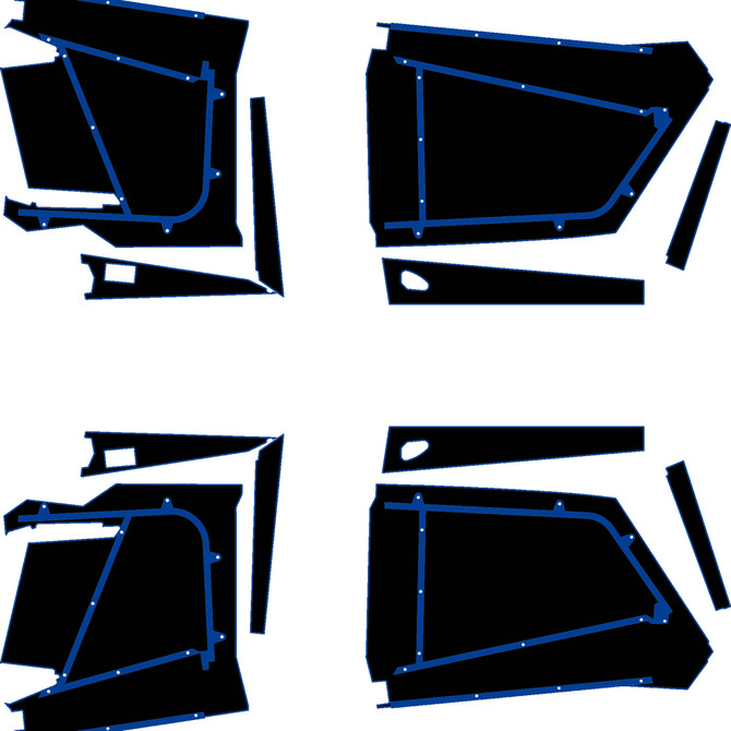 Polaris RZR Pro R - 4 Seat Door Liners - Moto Armor Full Coverage