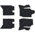 Kawasaki Teryx H2 - 4 Seat Floor Mats - OEM - Black Over Storm Gray, 8mm HD Tetrapod
