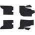 2023–2026 Kawasaki Teryx KRX4 1000 - 4 Seat Floor Mats - OEM - Black Over Storm Gray, 8mm HD Tetrapod