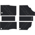Can-Am Defender - 4 Seat Floor Mats - OEM - Black Over Storm Gray, 8mm HD Tetrapod