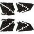 Polaris RZR Pro R - 4 Seat Door Liners - OEM - Black Over Storm Gray, 6mm Embossed