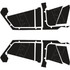 Polaris RZR Pro R- 4 Seat Door Liners - Moto Armor Partial Coverage - Black Over Storm Gray, 6mm Embossed