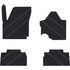 2024-2025 Can-Am Maverick R - 4 Seat Floor Mats - OEM - Black Over Storm Gray, 8mm HD Tetrapod