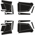 Polaris RZR Pro R - 4 Seat Door Liners - Moto Armor Full Coverage - Black Over Storm Gray, 6mm Embossed