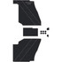 Polaris Ranger XP 1000 - 2 Seat Floor Mats - OEM - Black Over Storm Gray, 8mm HD Tetrapod