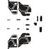 Polaris Xpedition - 4 Seat Door Liners & Dash Kit - OEM - Black Over Storm Gray, 6mm Embossed