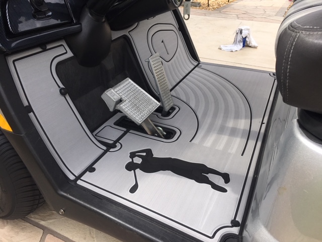 Golf Cart with Eva Foam Mat