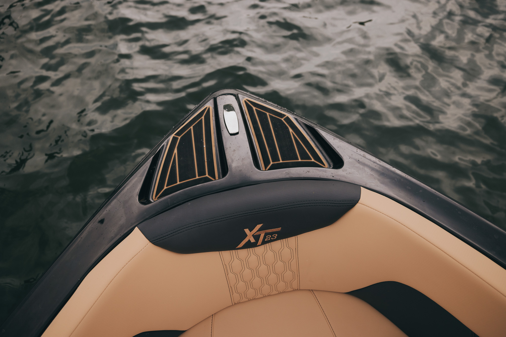 MasterCraft bow section showing custom two-tone SeaDek traction pads