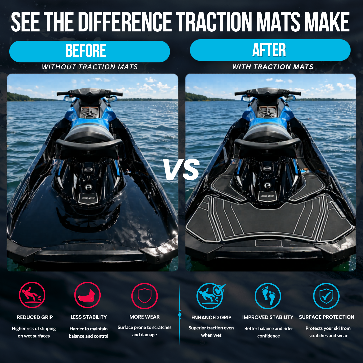 SeaDoo Spark Trixx 3 Up (2024 - 2026) Traction Mats