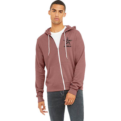 SC Wake Star Design Lightweight Fleece Zip-Up Hoodie | SC Wake
