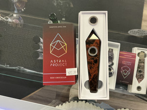 Gemstone Pipe Red Obsidian