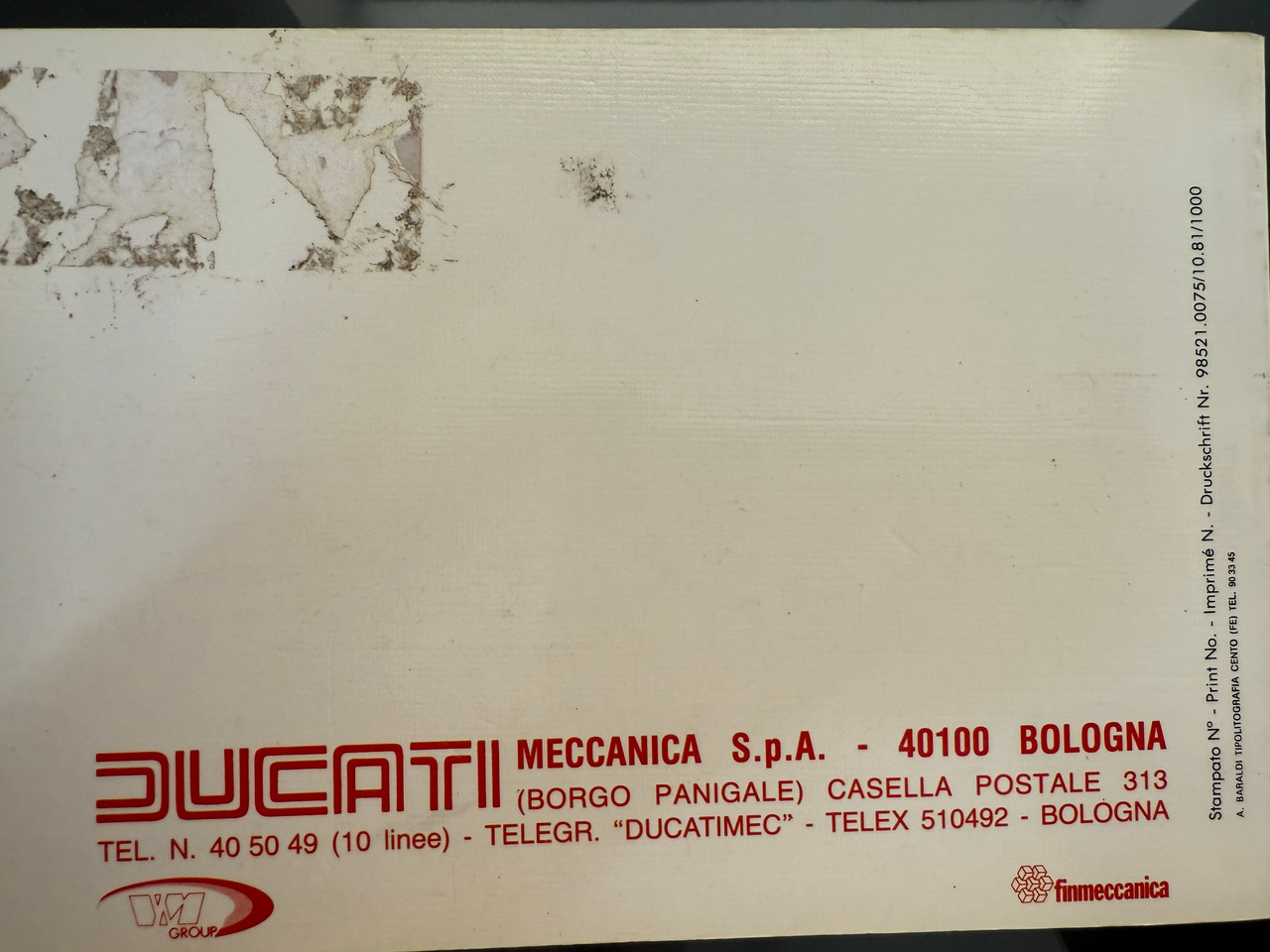 Ducati Mike Hailwood Replica 900 Factory Instruction Book