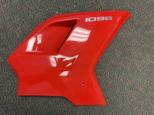 Ducati 1098 OEM Red Upper Fairing Panel, #48032293A