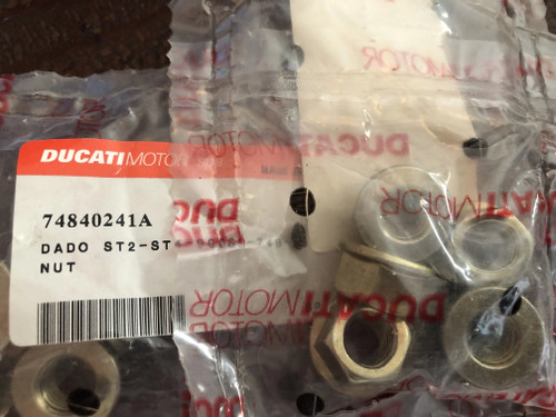 Ducati NOS 10 M Flanged Nut, #74840241A