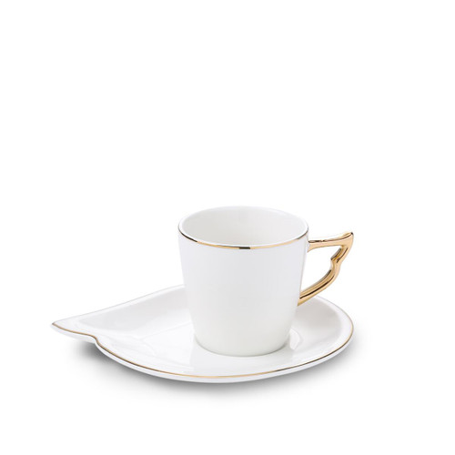 Набор Angela  из 4 белых кофейных чашек : А8779-1