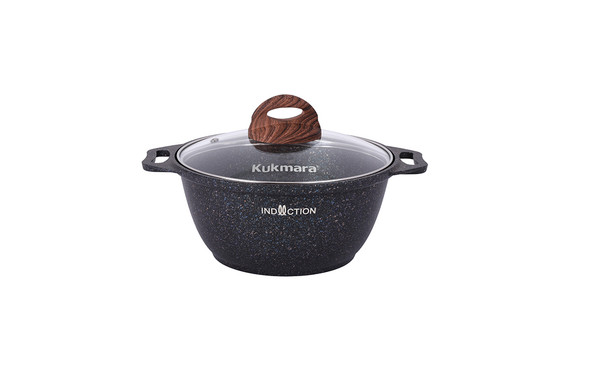 Кастрюля 2л со стекл. крышкой, АП линия "Granit Ultra Induction" (Blue) Кастрюля 2л со стекл. крышкой, АП линия "Granit Ultra Induction" (Blue)
